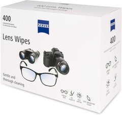 ZEISS wipes, individually wrapped, ideal for touch-ups in car, bag, or desk.