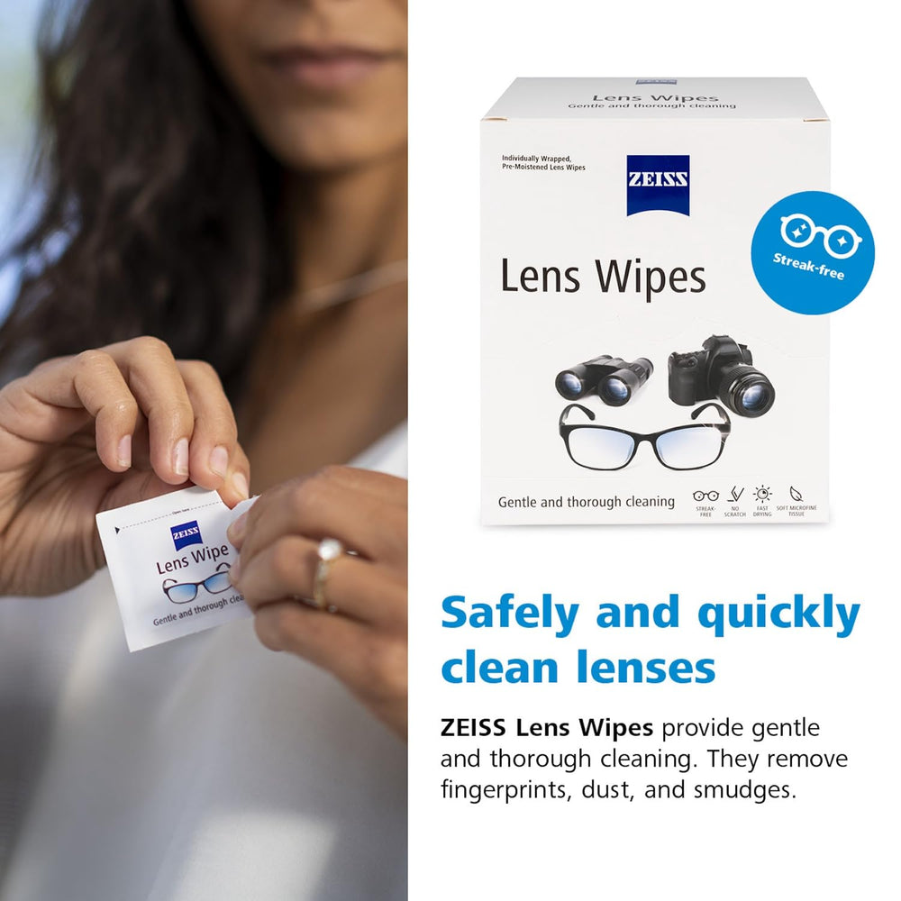 ZEISS wipes clean without streaks or greasy residue for a clear view.