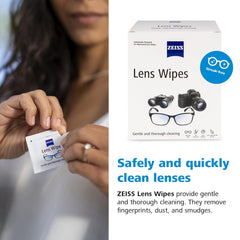 ZEISS wipes safe for prescription lenses and anti-reflective coatings