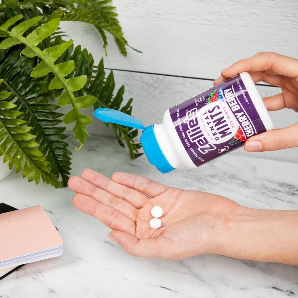 Zellie's xylitol gum on the go keeps you refreshed during travel.