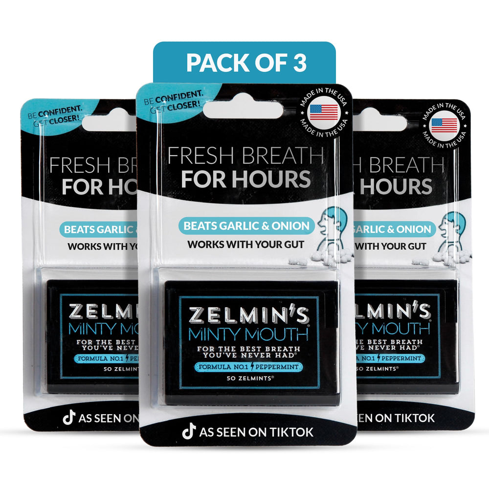 Zelmin's mint-coated capsules bottle shows quick fresh breath.