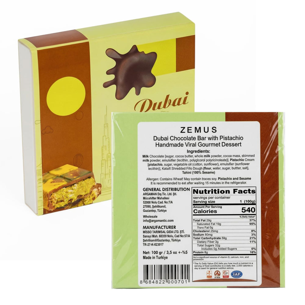 ZEMUS pistachio chocolate kunafa ritual invites festive tasting.