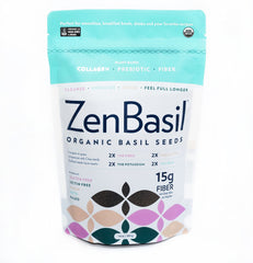 Zen Basil Seeds in a bowl ready to soak or sprinkle into meals.