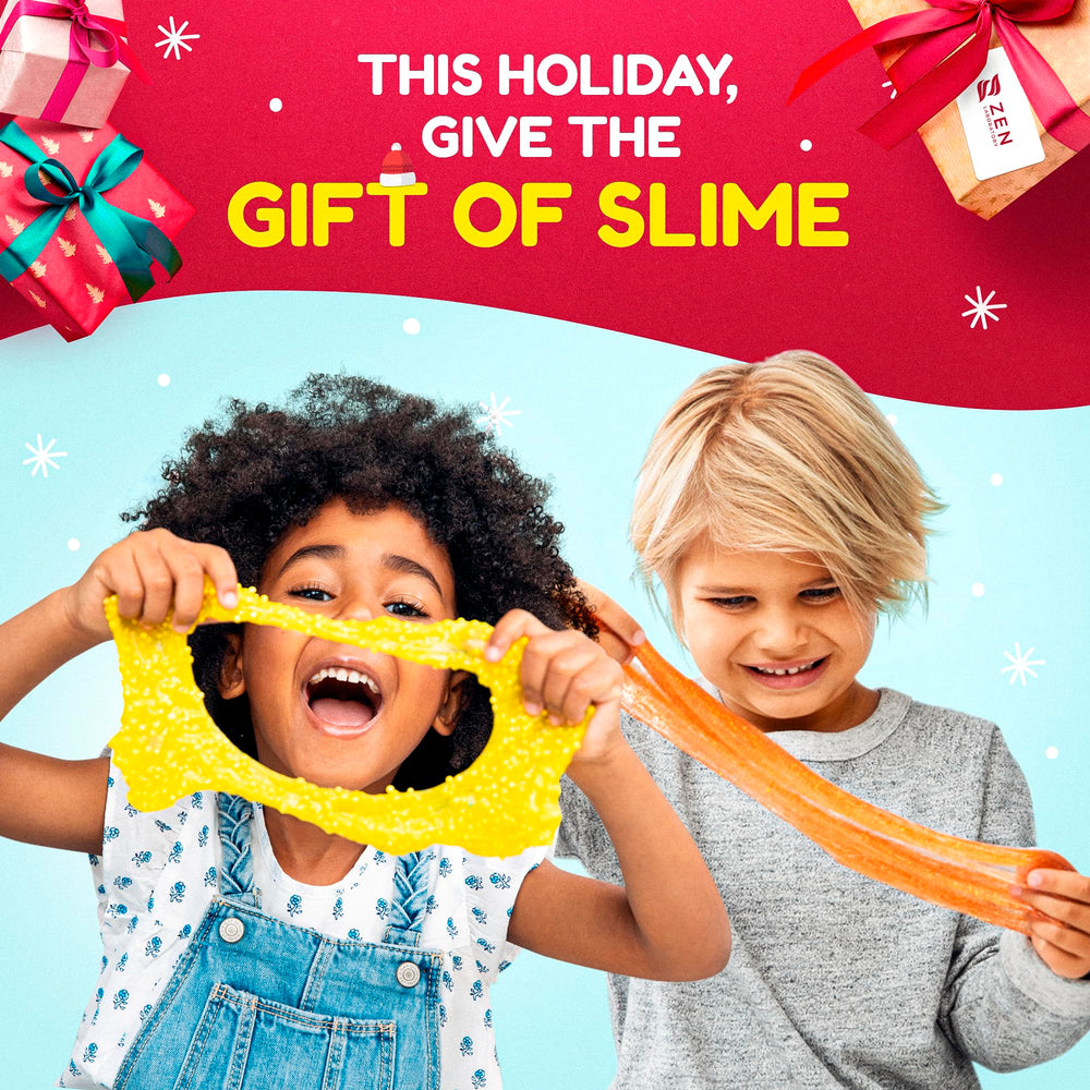 Zen Laboratory Slime party favors for birthdays and holidays.