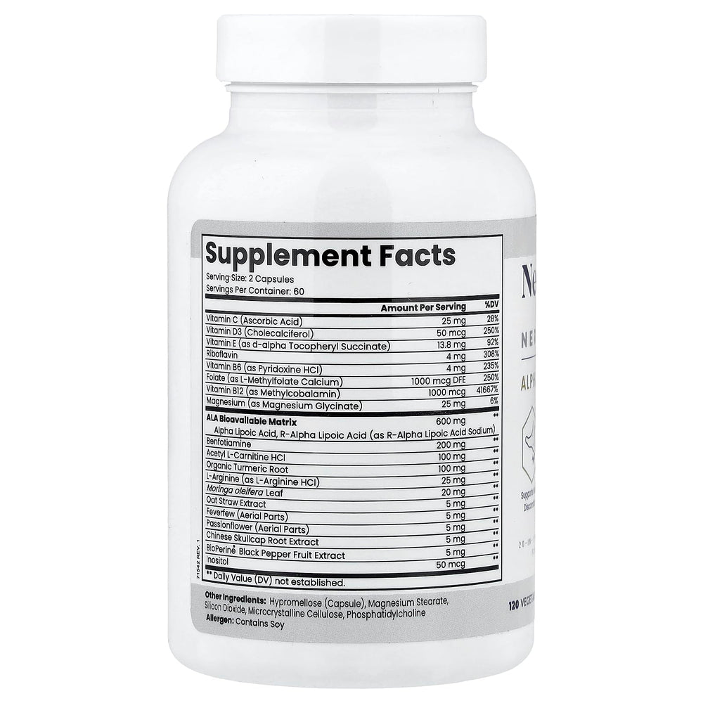 Zen Nutrients NeuraZenX pills closeup, compact capsules for nerve support.