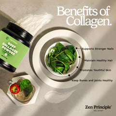 Collagen powder being stirred into coffee for a versatile morning boost.