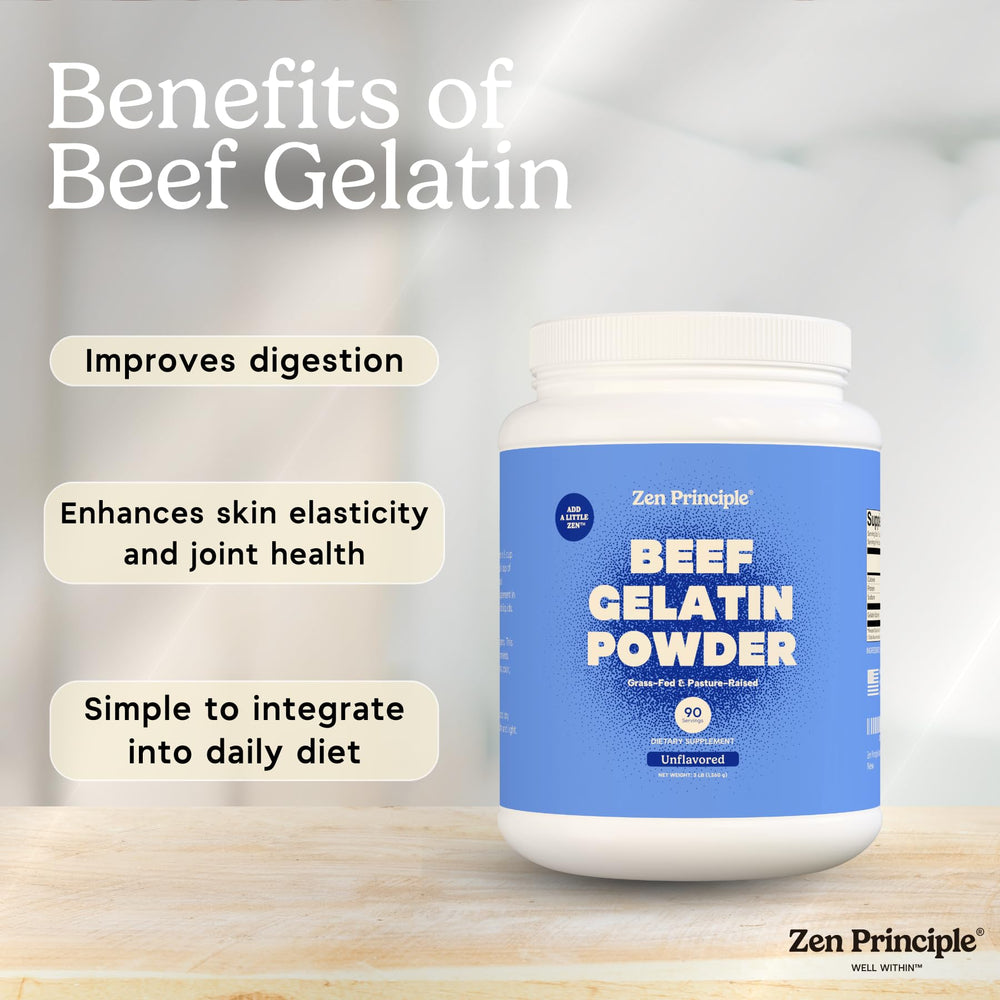 Zen Principle gelatin supports Paleo and Keto plans with versatile uses.