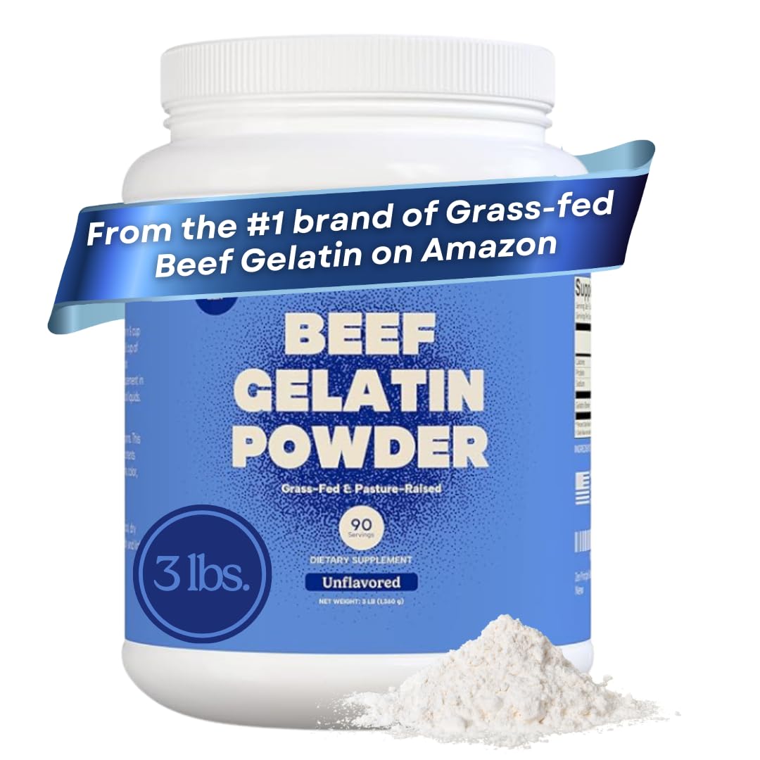 Zen Principle grass-fed gelatin powder in a 3 lb bag for versatile cooking and keto-friendly meals.