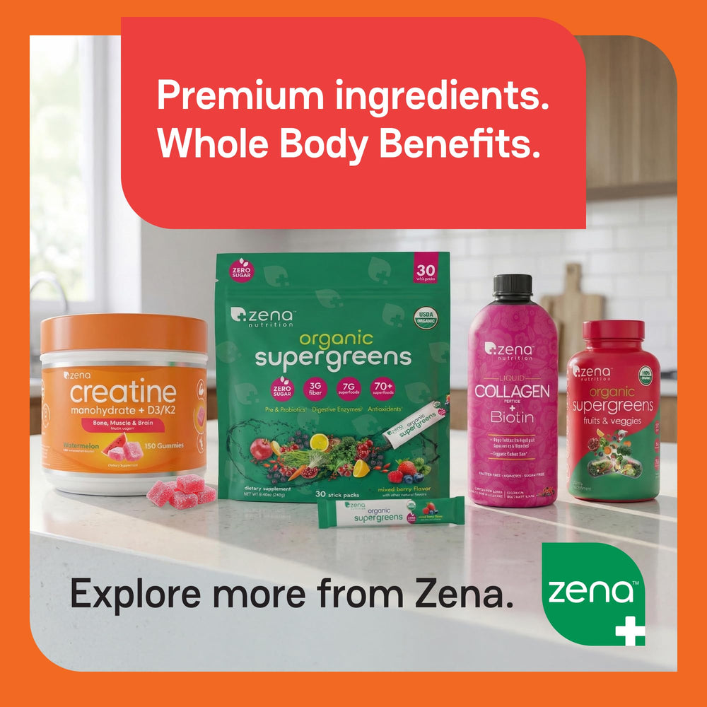 150-count container of Zena Nutrition Creatine Gummies for long-term supply