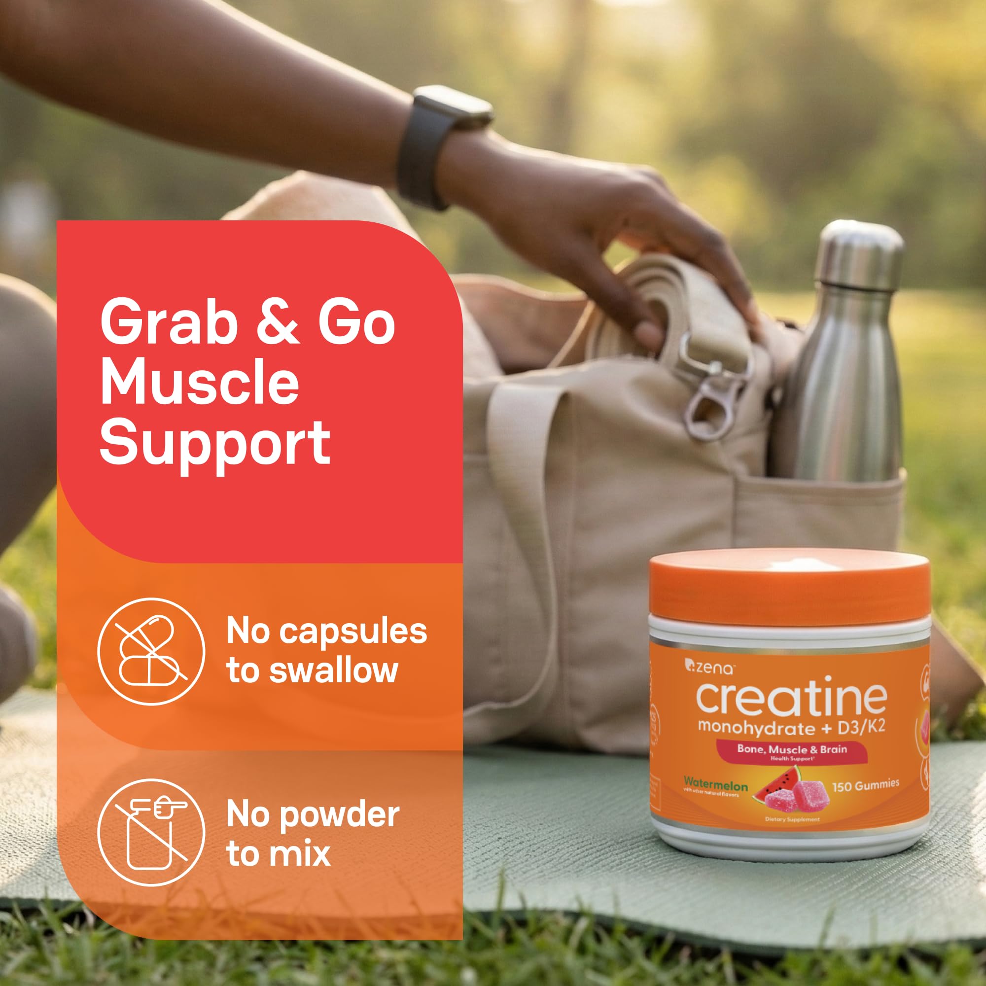 US-made seal visible on Zena Nutrition Creatine Gummies packaging