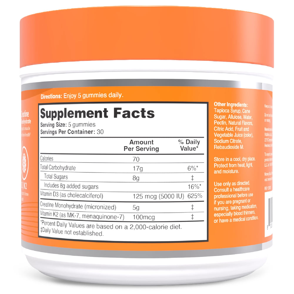 Watermelon flavor on Zena Nutrition Creatine Gummies label for refreshing taste