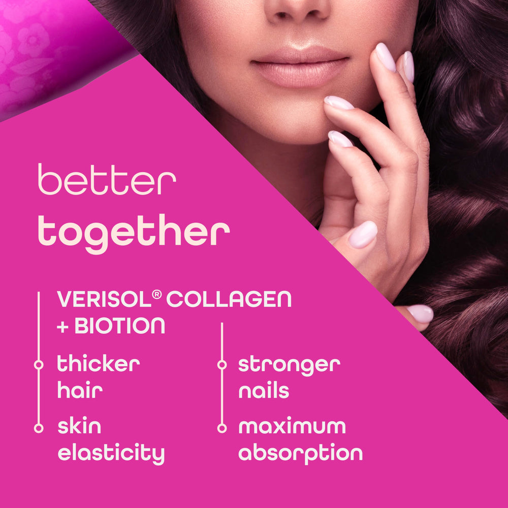 Zena Nutrition liquid collagen glass with mixed berry flavor.