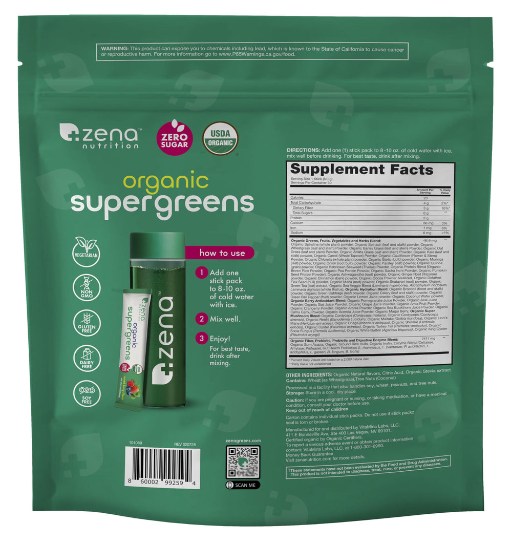 Zena Nutrition non-GMO and soy-free formulation.