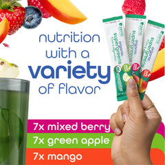 Zena Nutrition Mixed Berry flavor stick, tasty daily greens.