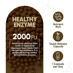 Zenavea nattokinase label highlighting gluten-free, non-GMO ingredients