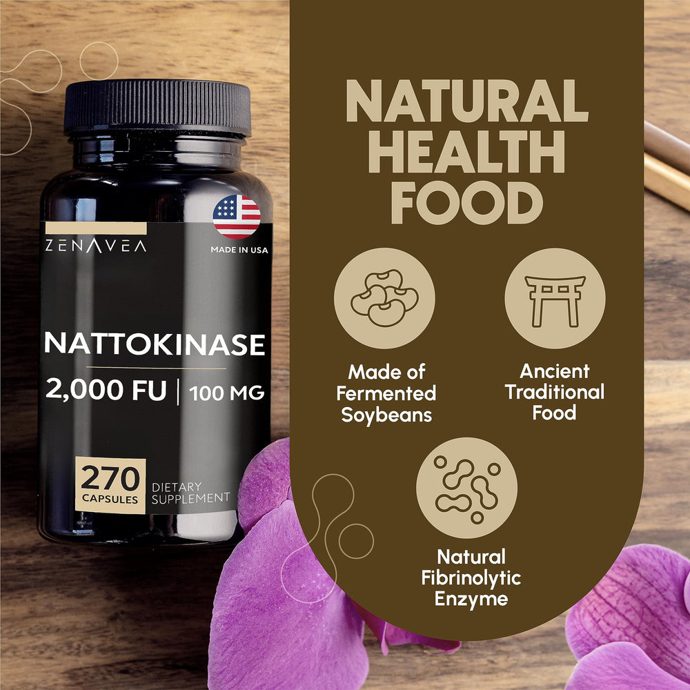 Zenavea nattokinase vegan formulation emphasizing gluten-free and non-GMO