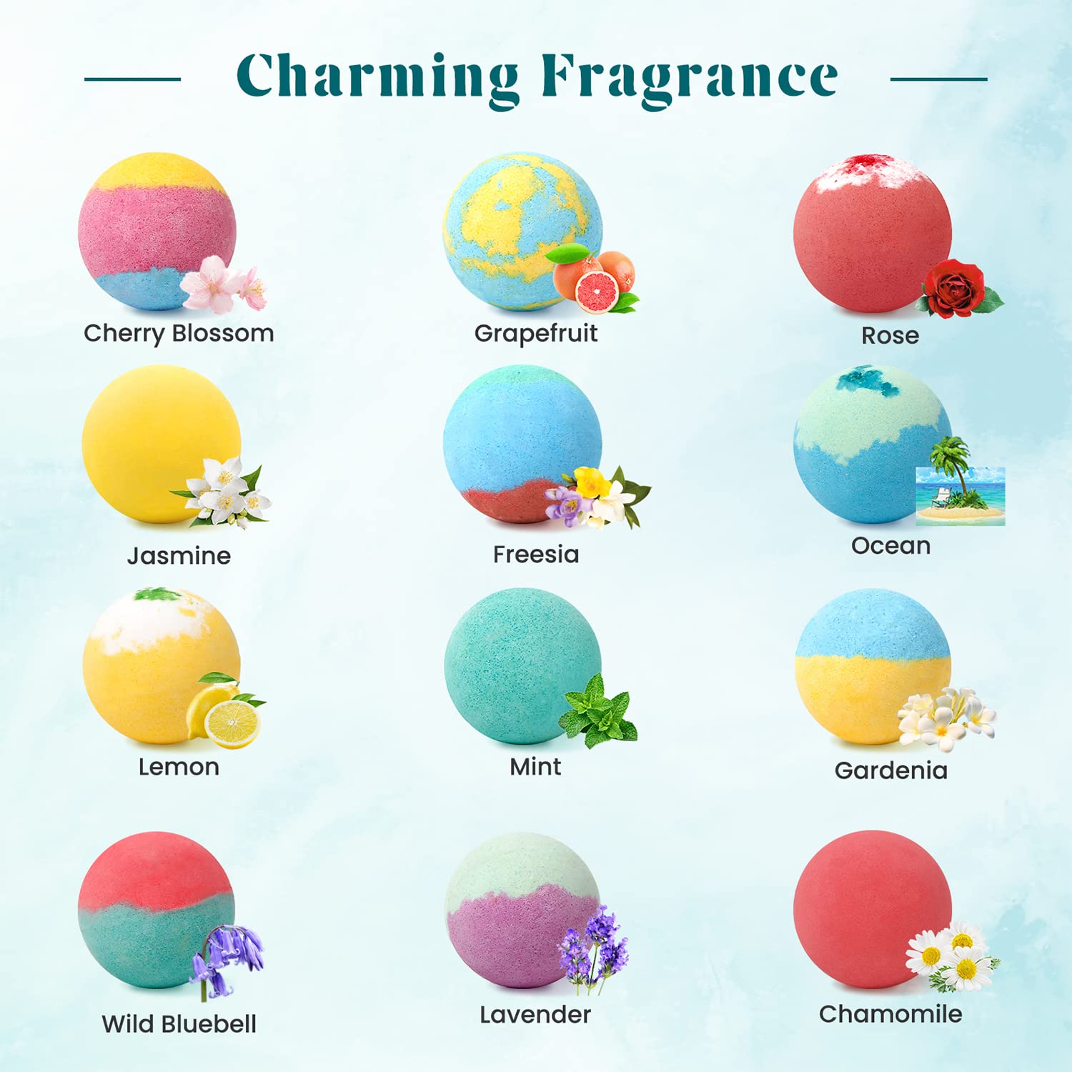 ZenBombs Jasmine bath bomb with soothing aroma for relaxation