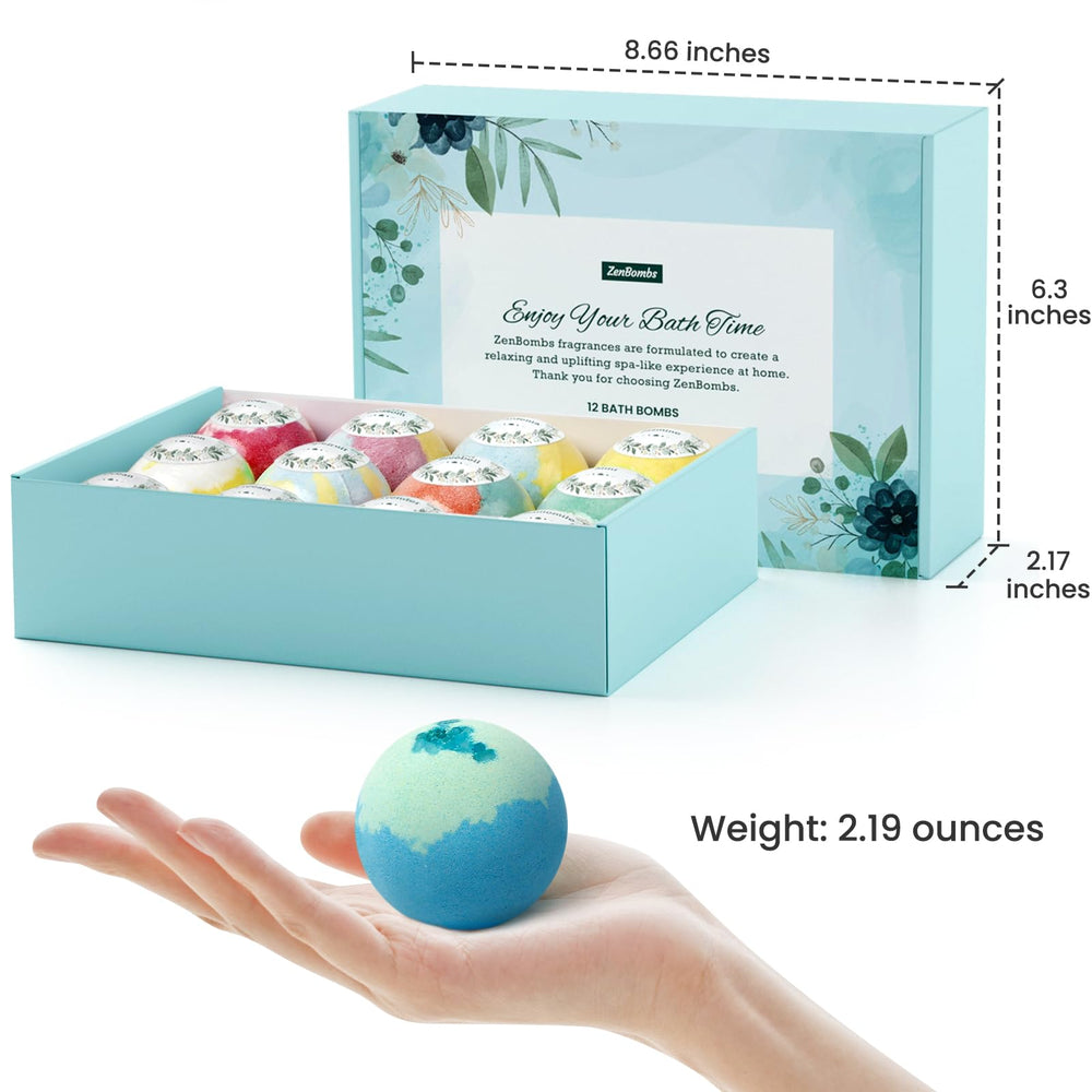 ZenBombs Lavender bath bomb creating a calming soak