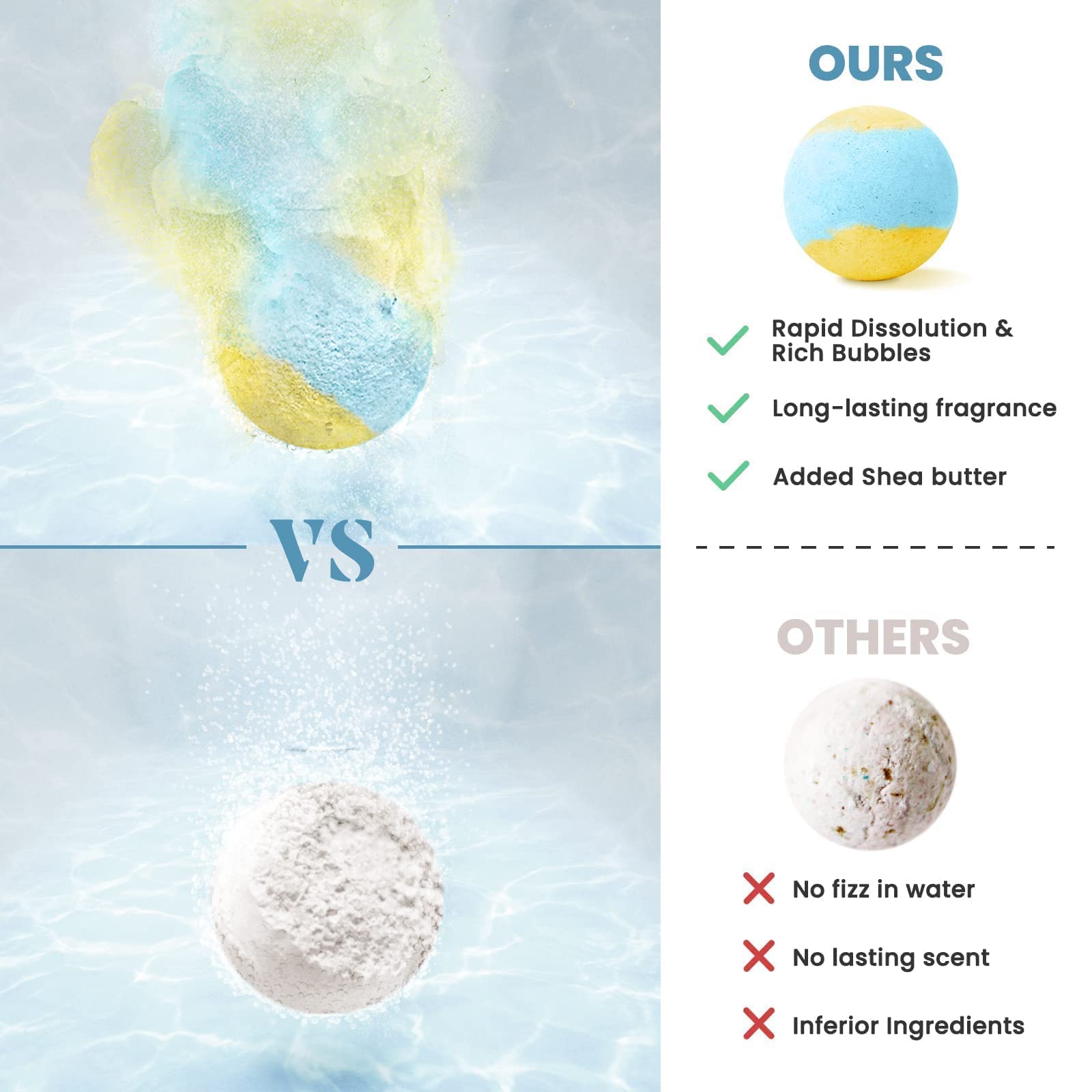 ZenBombs bath bombs with natural oils and shea butter for moisturized skin