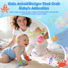 Zendstanding adjustable stay-on design keeps toys secure during stroller and tummy time.