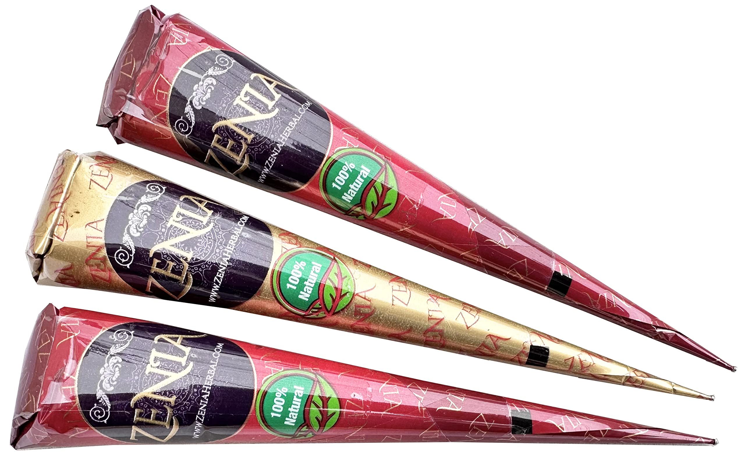 Zenia henna cone packaging keeps freshness and portability