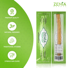 Zenia Sewak traditional Peelu brush gentle on gums and teeth.
