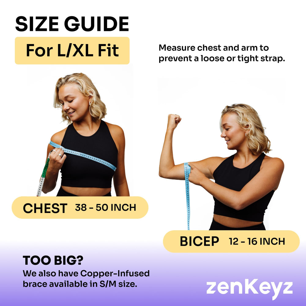 ZENKEYZ universal design fits right or left shoulder with comfortable straps
