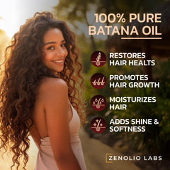 Zenolio Labs Batana Oil drops on hand for scalp application
