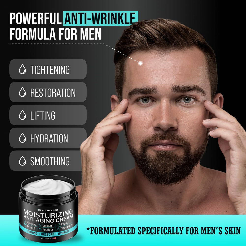 Zenolio Labs mens face moisturizer jar closeup reveals creamy texture and hydration