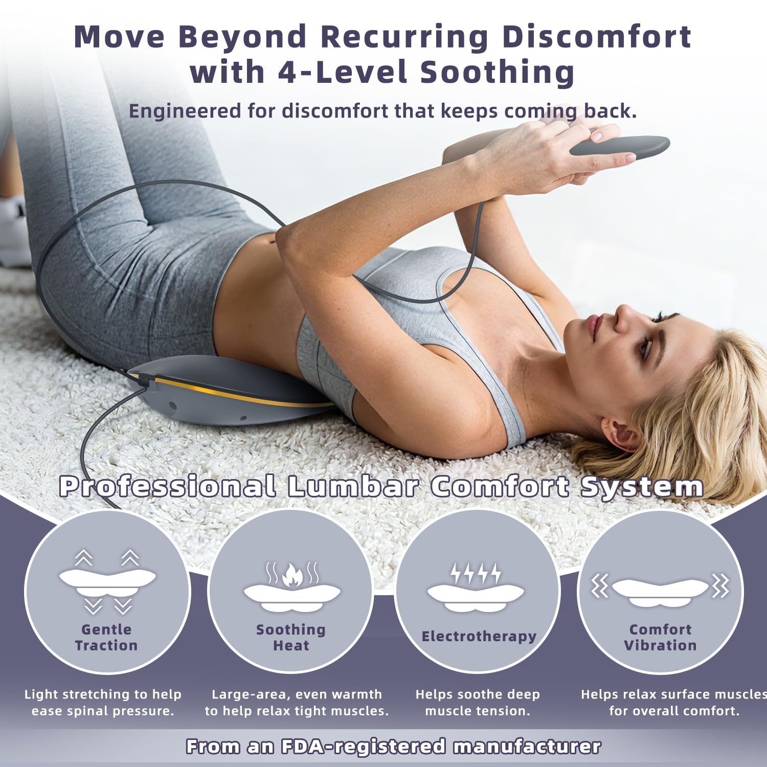 Zenopax heat-mode in use providing soothing warmth for muscles