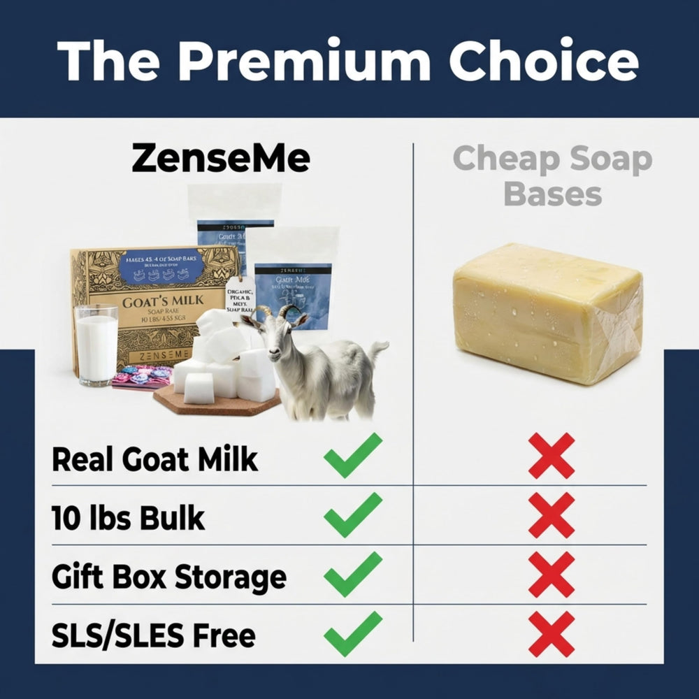 ZenseMe Goats Milk Soap Base soft skin feel, ideal for sensitive-skin formulations