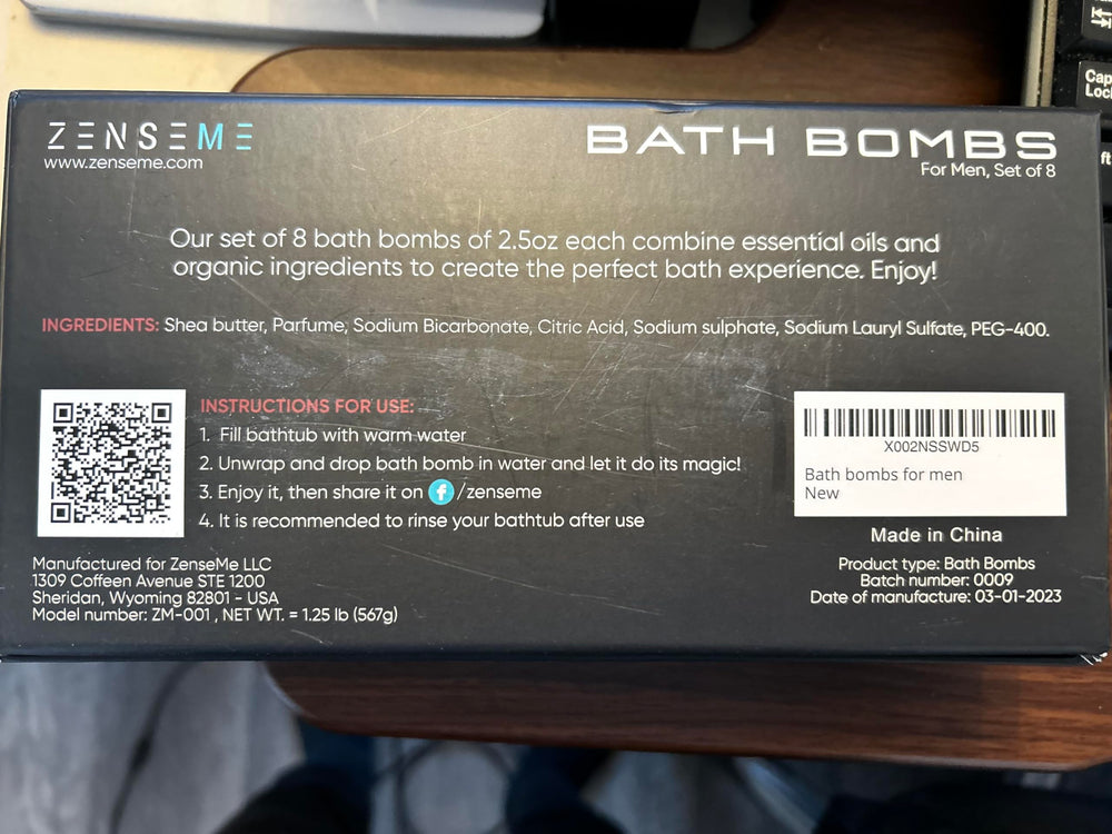 ZenseMe shea butter enriched bomb moisturizes skin while you soak.