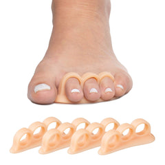 ZenToes hammer toe corrector beige soft gel strap closeup for gentle toe alignment