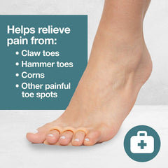 ZenToes triple-loop toe spacer closeup showing three loops in action
