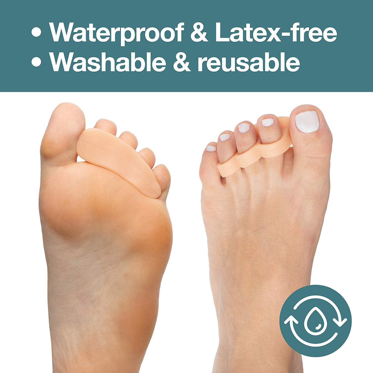 ZenToes unisex toe cushion worn under sock for versatile wear