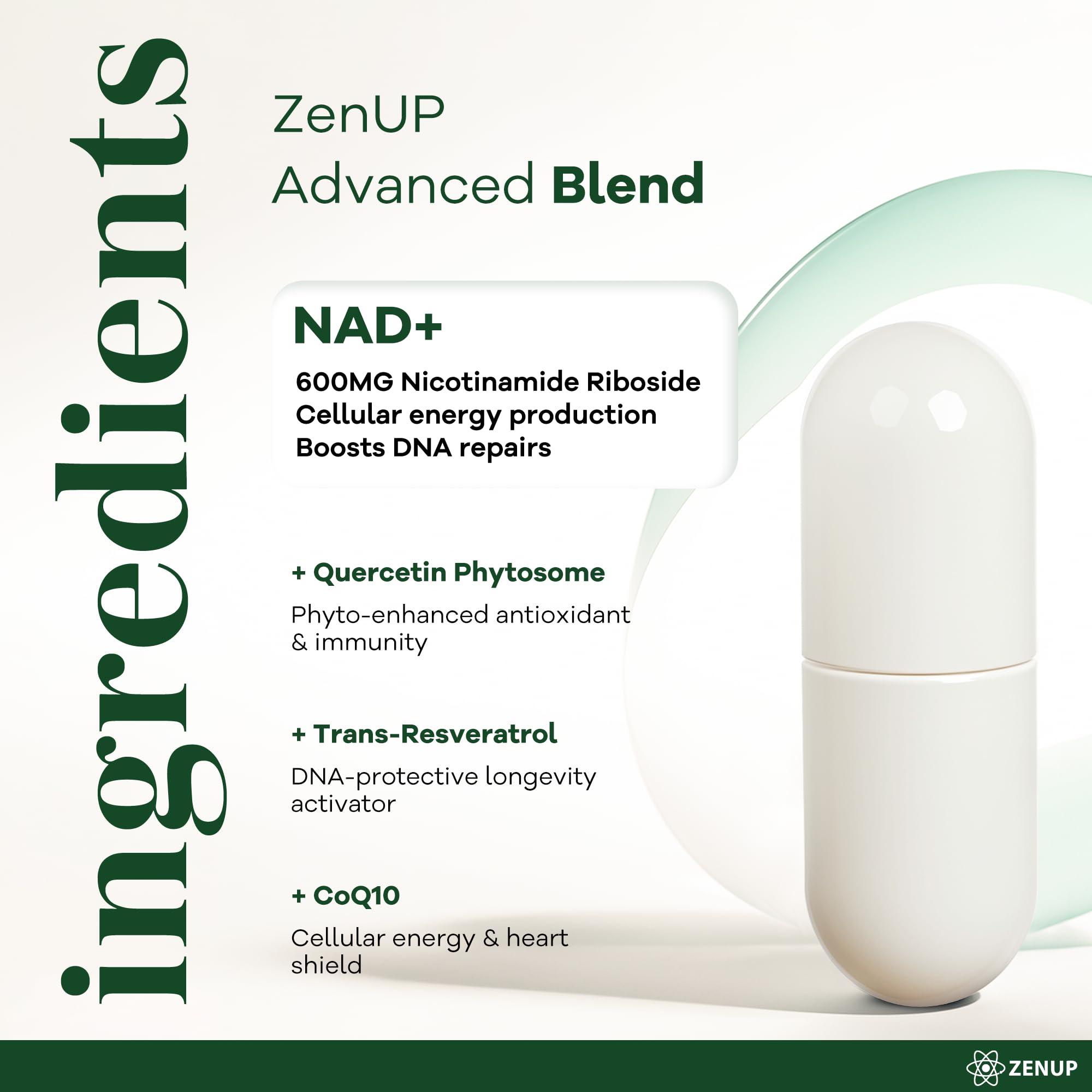 ZenUP NAD+ badge-scene signals reliable gluten-free, non-GMO quality for sensitive users