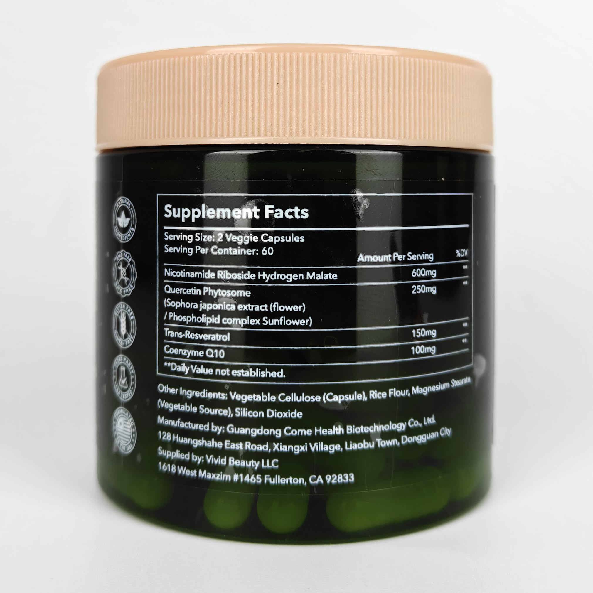 ZenUP NAD+ capsules-stack demonstrates compact daily supplement for energy support