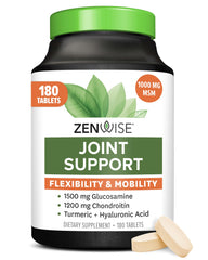 Zenwise Health joint support bottle closeup for mobility support