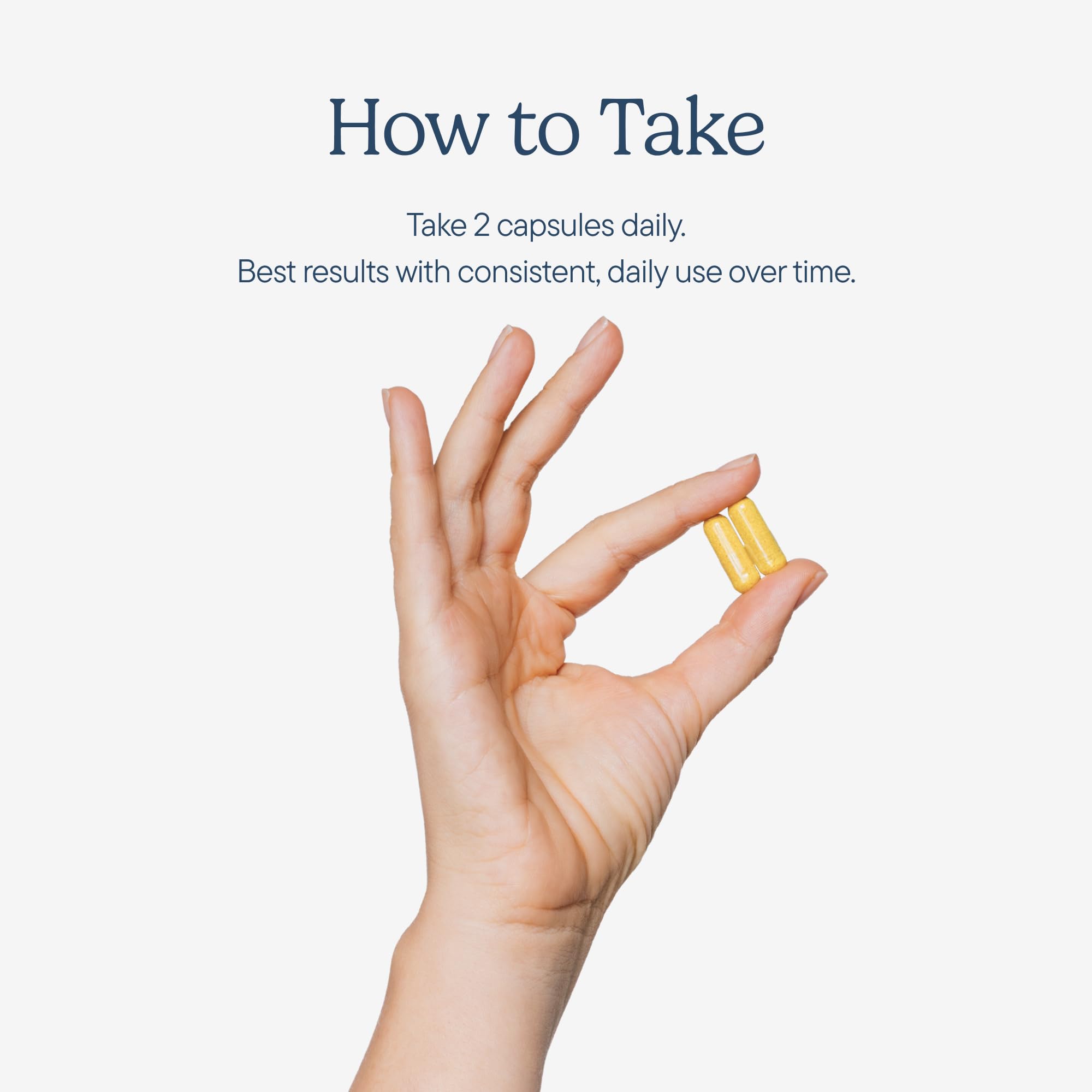 Side view of Zenwise No Bloat capsules ready to swallow after meals.