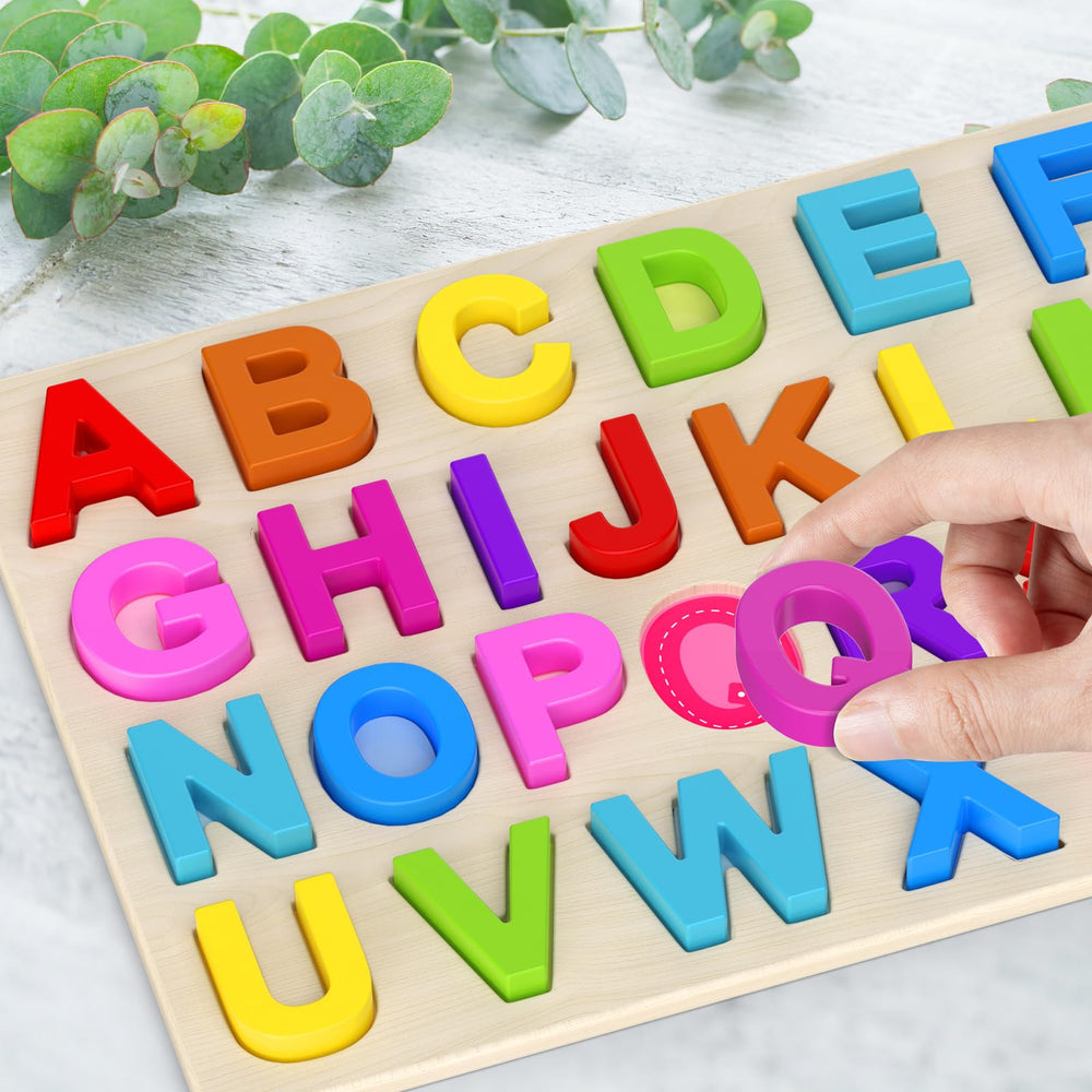 Zeoddler Alphabet Puzzles colorful pieces energize active learning.