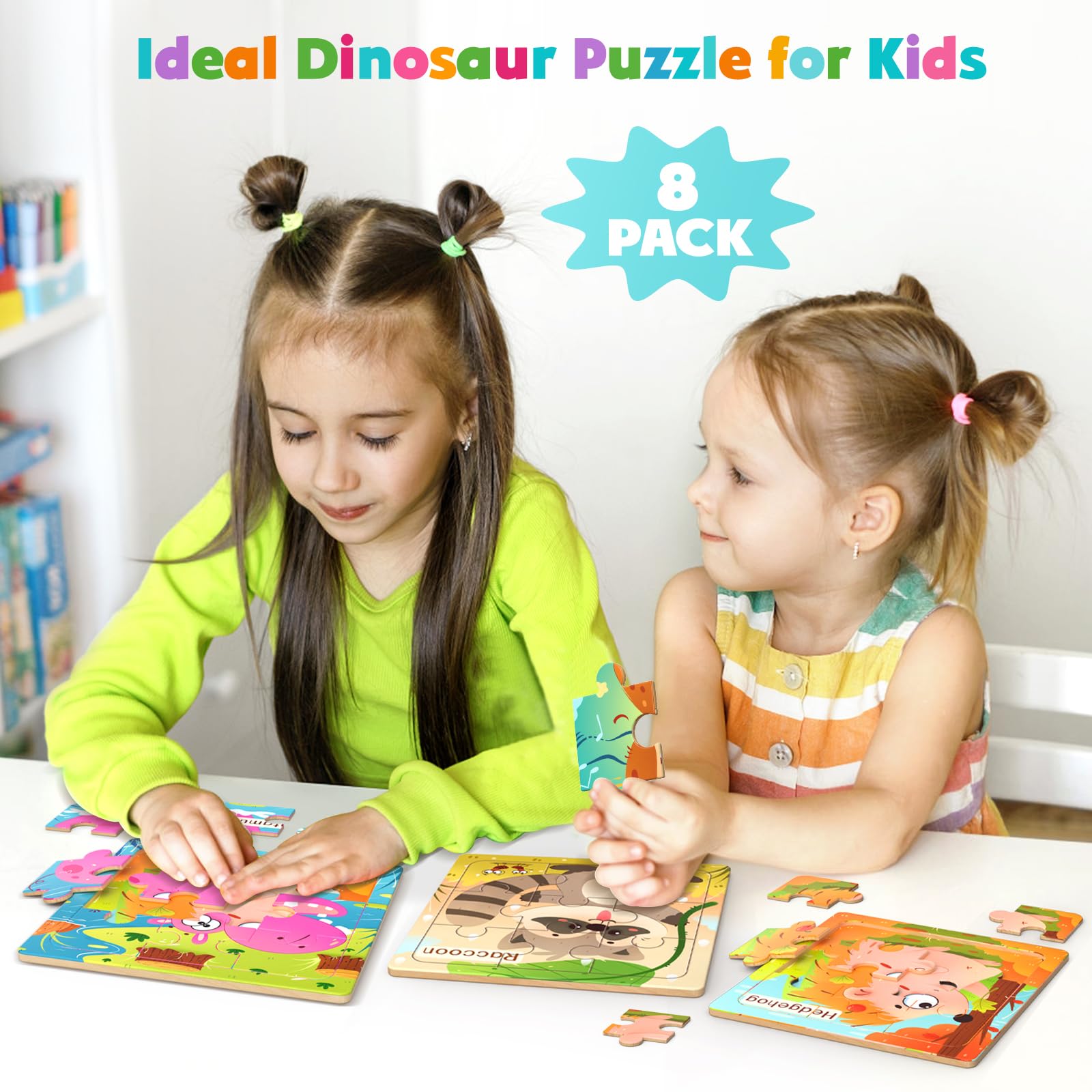 Zeoddler wooden puzzle set makes a thoughtful gift for kids.