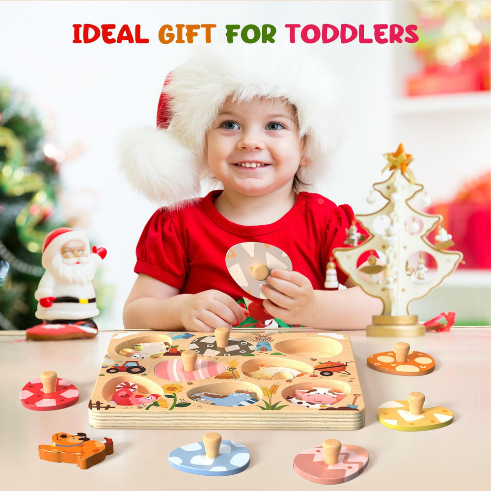 Zeoddler peg puzzle invites shared play and learning moments with a caregiver.