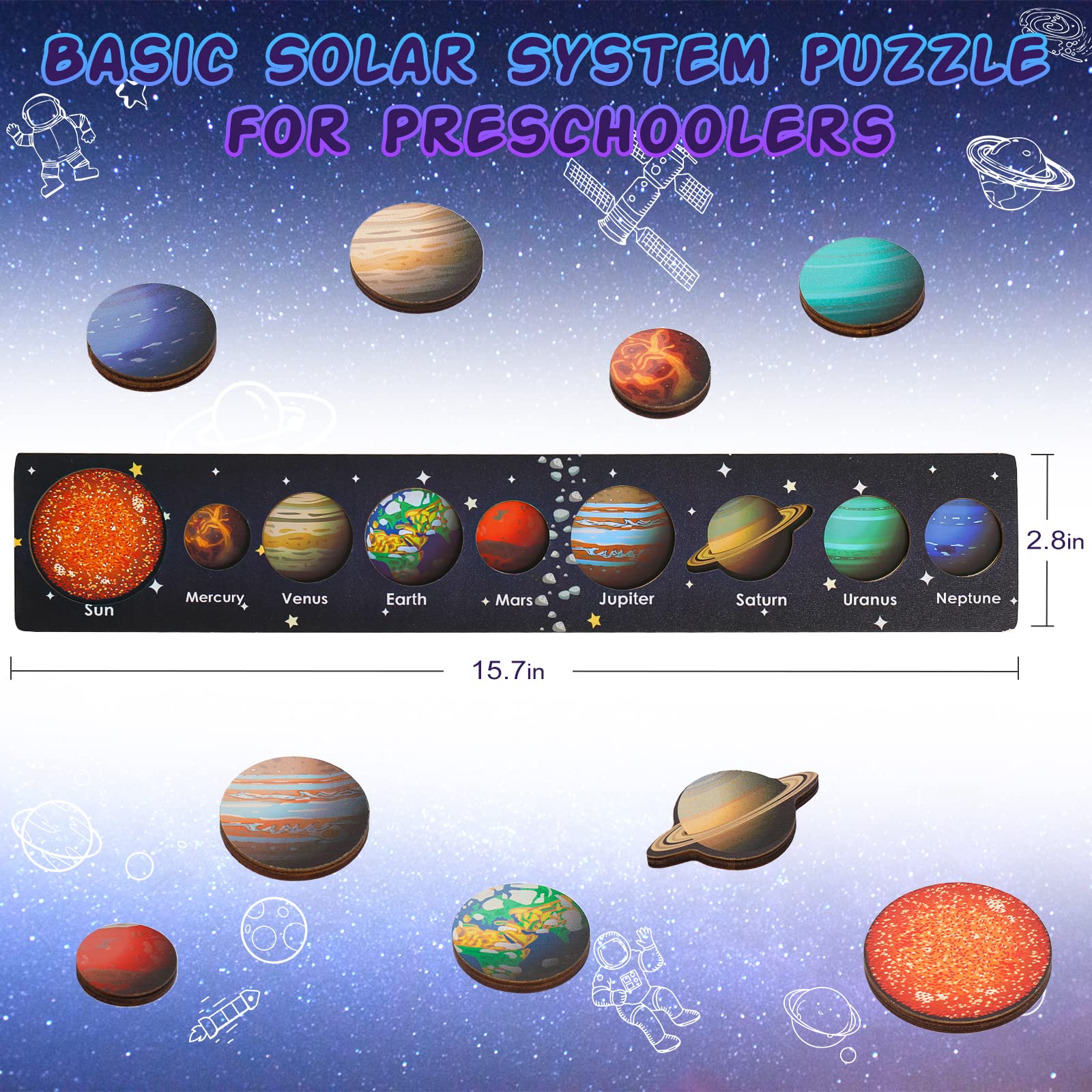 Zeoddler solar system puzzle Jupiter tile sparks imagination and sequencing.
