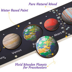 Zeoddler solar system puzzle Venus tile encourages STEM play.