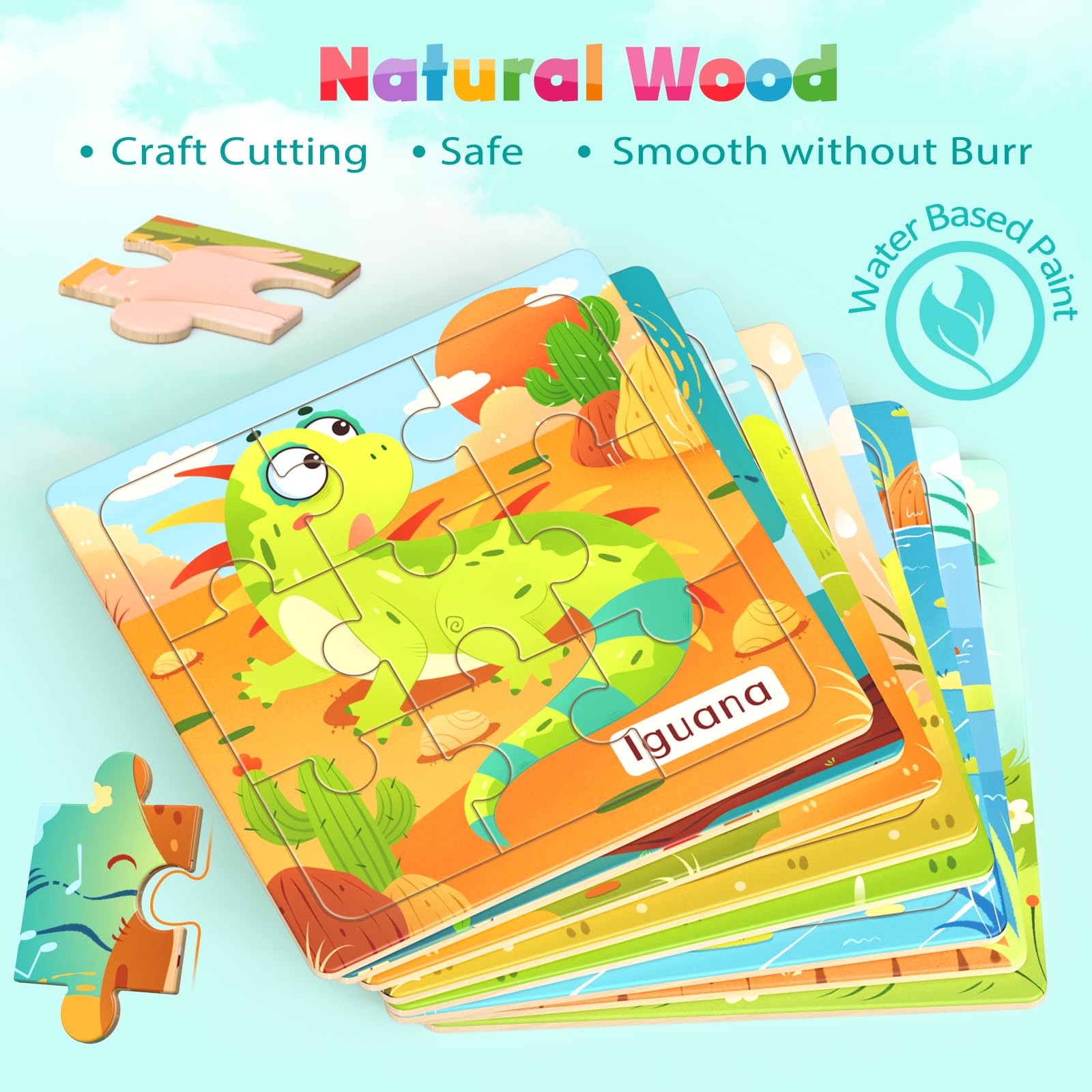 Zeoddler toddler-safe wood toy with smooth edges for gentle exploration.