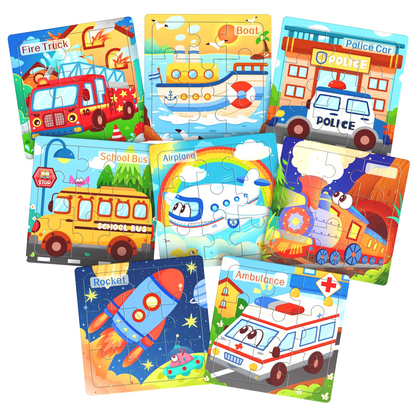 Zeoddler wooden puzzle car promotes fine motor skills and hand eye coordination