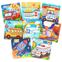 Zeoddler wooden puzzle car promotes fine motor skills and hand eye coordination