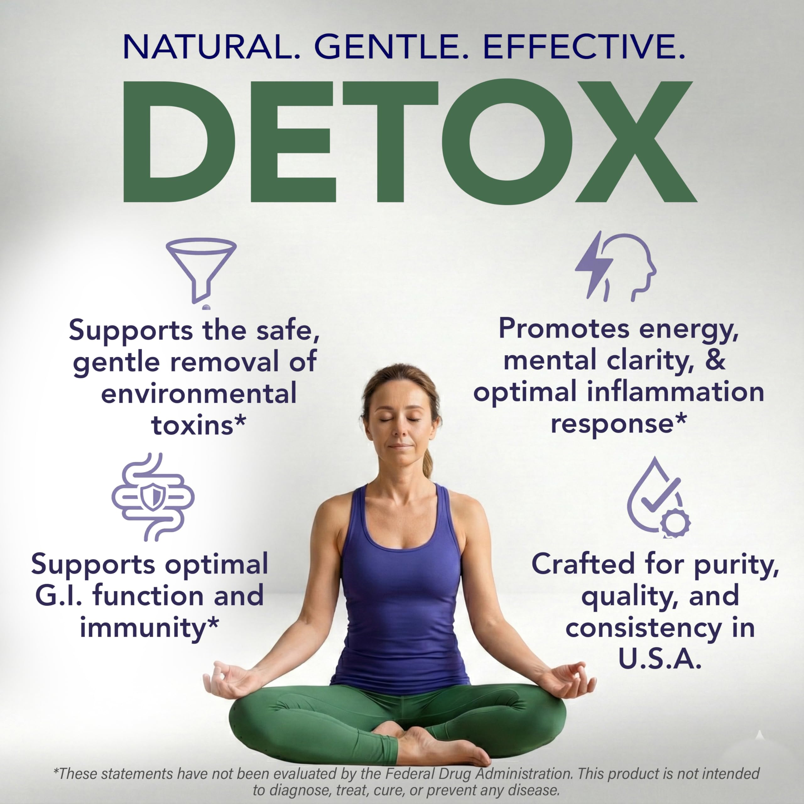 Zeo Health Zeolite Pure detox magnet action illustrates toxin attraction concept.