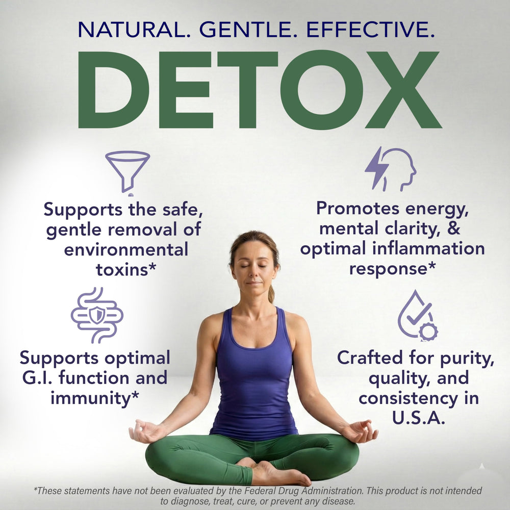 Zeo Health Zeolite Pure detox magnet action illustrates toxin attraction concept.