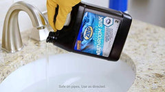 Standing-water effect: Zep gel works where water stands in the drain.